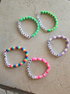 Set of 5 Twenty One Pilots Concert Bracelets - Handmade